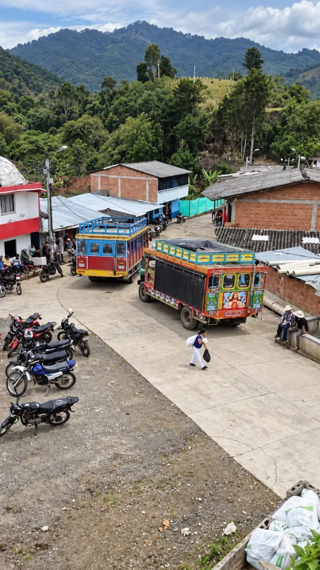Transporte y buses escaleras del sector